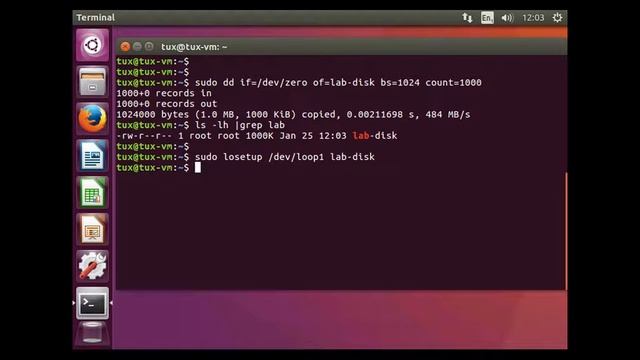 Use dd, mkfs and losetup to mount a file as a disk смотреть онлайн