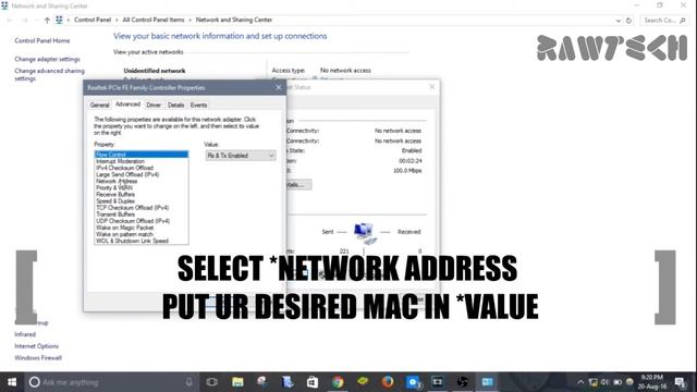 How to change MAC address in Windows 10 PC/LAPTOP ! смотреть онлайн