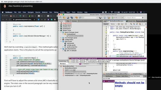 2020 July 31 - alex starts to create a game in jmonkey смотреть онлайн