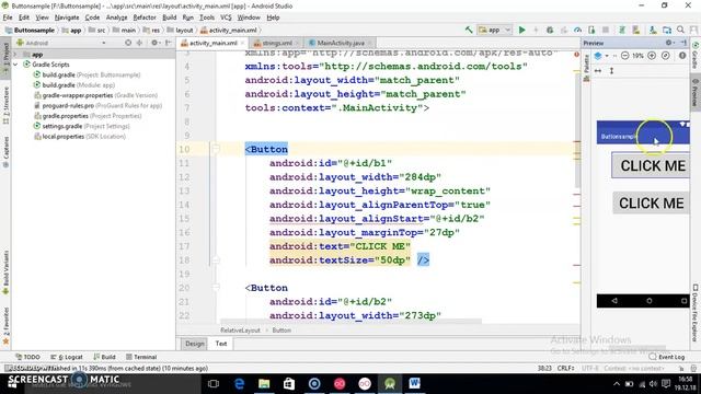 Button event handling using XML file ,Method-III,#12 смотреть онлайн