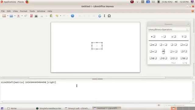 How to type matrix in Libre Office смотреть онлайн