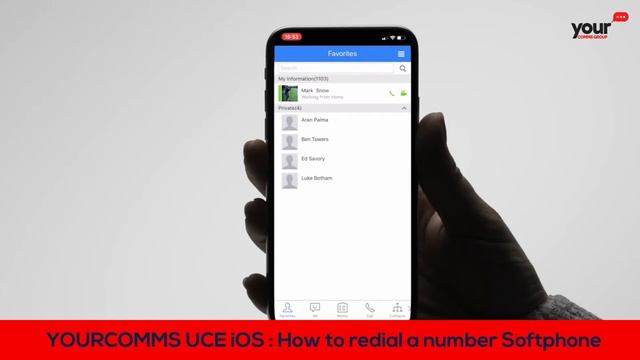 Your Comms UCE iOS: How to redial a number softphone смотреть онлайн