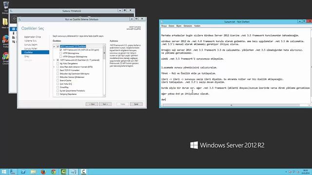 Windows Server 2012 üzerine .Net Framework 3.5 ve Tüm Framework Kurulumları (Framework install) смотреть онлайн