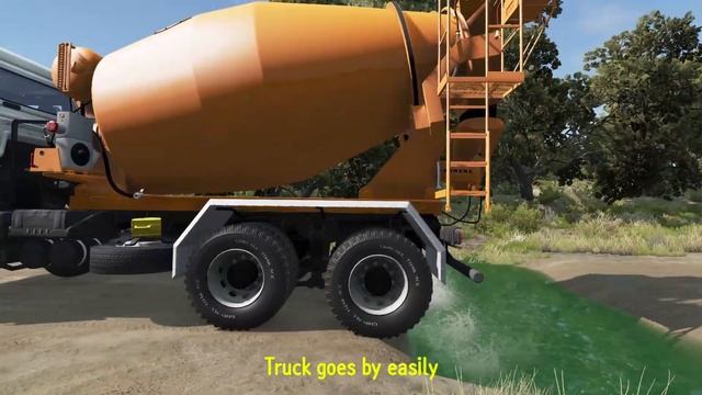 CARS & TRUCK VS POTHOLE WITH WATER - BeamNG.Drive смотреть онлайн