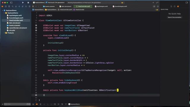 How to move UITextField when the keyboard appears in Swift 5 (Without any third party library) смотреть онлайн