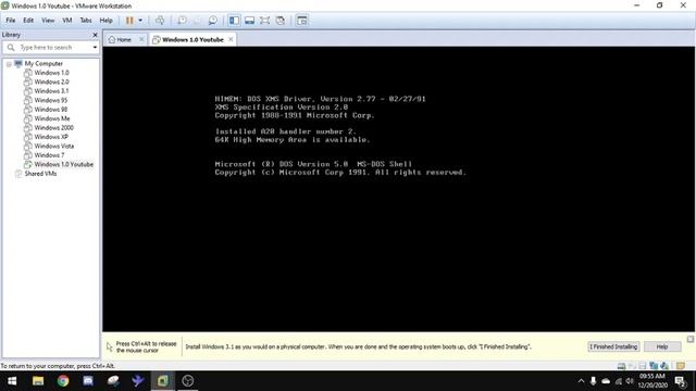 How To Install Windows 1.0 On VMware Workstation 14 смотреть онлайн