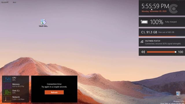 Gadget del desktop in stile Windows 10 - Win10 Widgets (tema per Rainmeter) смотреть онлайн