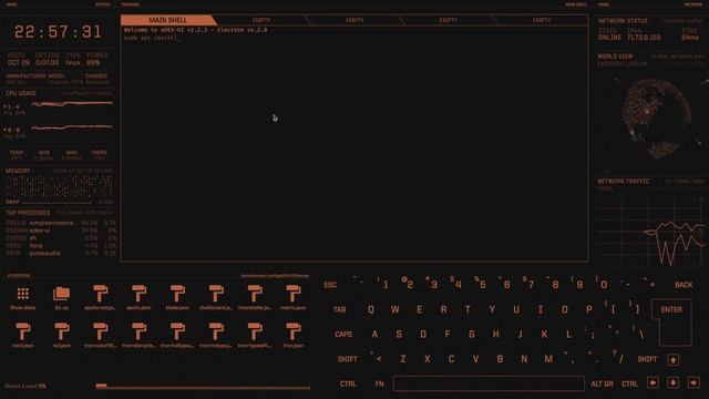 eDEX-UI - Fullscreen Terminal Inspired By SiFi For Linux, Windows and Mac. смотреть онлайн