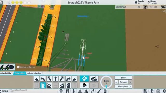 I Build Steel Roller Coaster In Theme Park Tycoon 2 Roblox смотреть онлайн