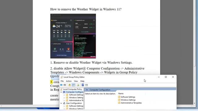 Remove Weather Widget in Windows 11 смотреть онлайн