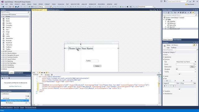 Learn CSharp Video 1 Getting the Source Code and Your First WPF Application смотреть онлайн