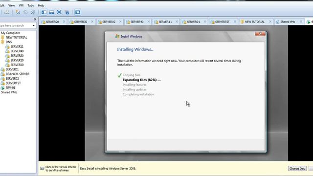 Installing VM e Win server 2008 смотреть онлайн