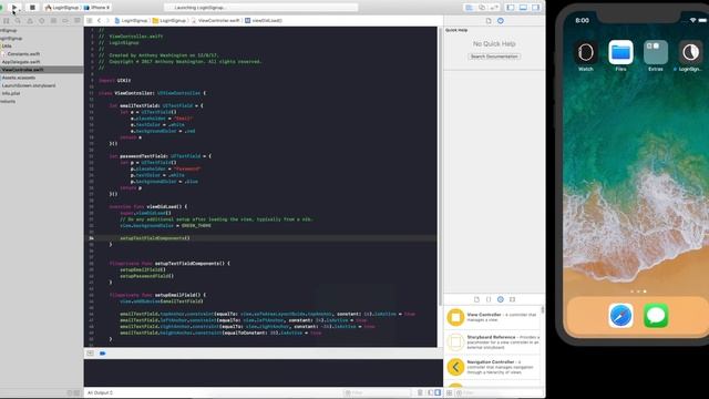 Swift 4 - Ep1: Login and Registration tutorial. (iOS 11) смотреть онлайн