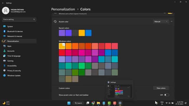 How To Add Custom Color Theme To Start Menu Of Windows 11 Hindi смотреть онлайн