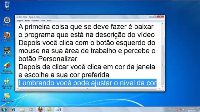Mudando as cores do Windows 7 Home Basic смотреть онлайн