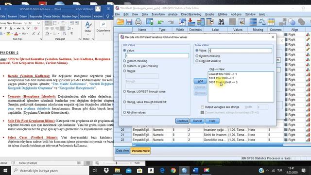 DERS-2: SPSS'te En Sık Kullanılan İşlevsel Komutlar ve İşlemler. смотреть онлайн