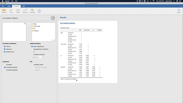 Jamovi 1.2/1.6 Tutorial: Correlations (Episode 5) смотреть онлайн