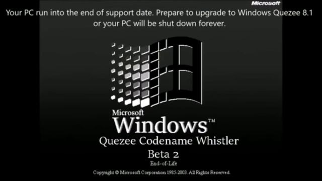 Windows Quezze Codename Whistler Beta 2 End-of-Life Startup Shutdown Sound - You PC run info the en смотреть онлайн