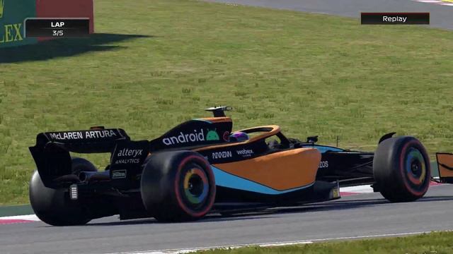 F1 22, MCLAREN won, Circuit de Barcelona-Catalunya, Spain. смотреть онлайн