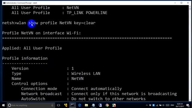 CMD Show WiFi Password Windows смотреть онлайн