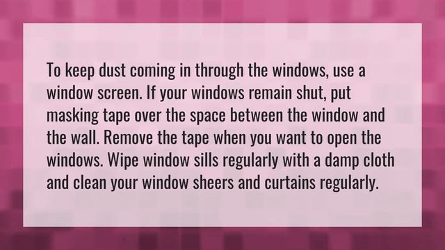 How do I stop my windows from getting dusty? смотреть онлайн