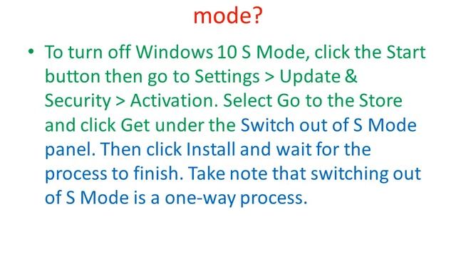 Windows 10 S mode and How to get out from Windows S mode? смотреть онлайн
