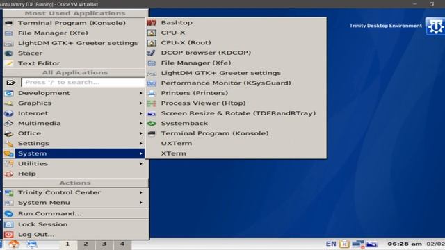 Ubuntu 22.04 Jammy - Trinity Desktop Environment (TDE)