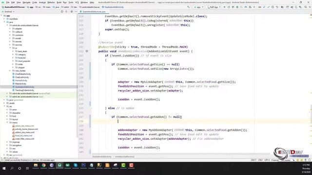 Android Development Tutorial - New Eat It part 99 Server App Create Size and Addon смотреть онлайн
