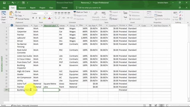 Microsoft Project 2016 Chapter 6 4 Entering Cost Resources смотреть онлайн