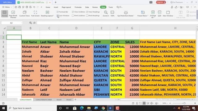 Hide unhide formula headings gridlines formula taskbar task window sheet tab scroll and status bar смотреть онлайн