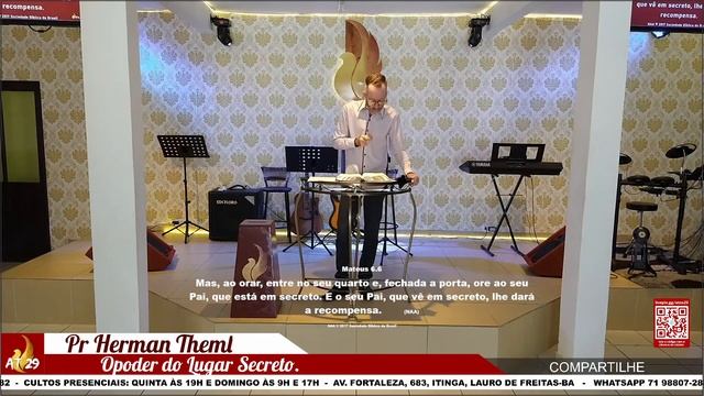 Culto ao vivo - O PODER DO LUGAR SECRETO - Pr Herman Theml смотреть онлайн