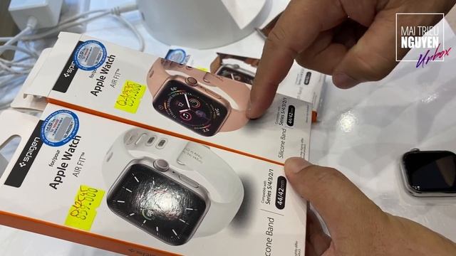 KHUI HỘP LOẠT DÂY ĐEO APPLE WATCH HIỆU SPIGEN MỚI NHẤT | APPLE WATCH BAND SPIGEN UNBOXING смотреть онлайн