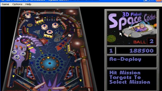 Space Cadet Pinball Gameplay (Windows XP)