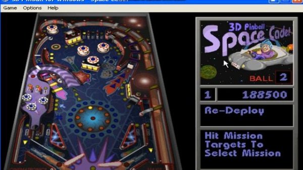 Space Cadet Pinball Gameplay (Windows XP)
