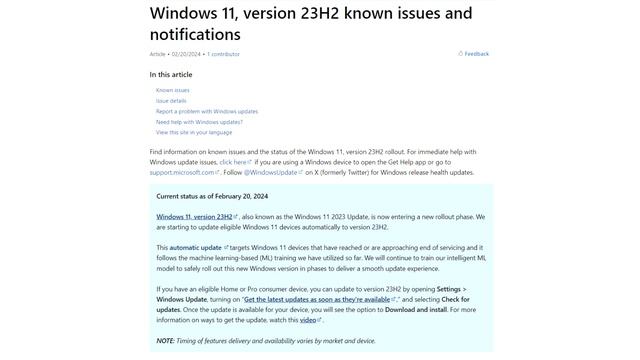 Microsoft Auto updating Eligible Windows 11 PCs to Version 23H2 смотреть онлайн