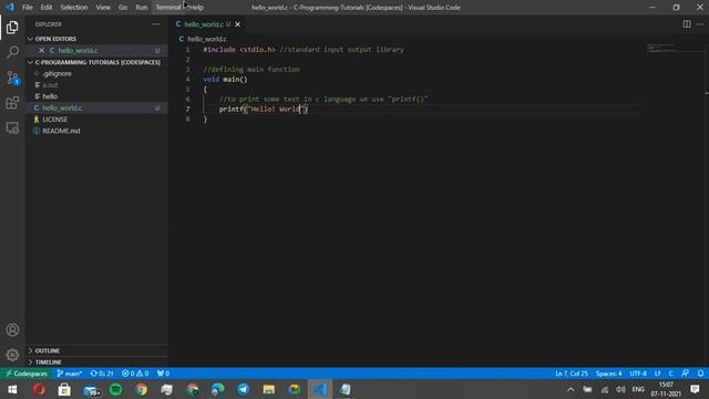 Hello world c programming language tutorial #tutorials #chintan992 #programming #freecodecamp смотреть онлайн