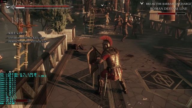 Ryse: Son of Rome Ultra Settings 1080p (R5 1600X + RX 580 8GD5 Special Edition) смотреть онлайн