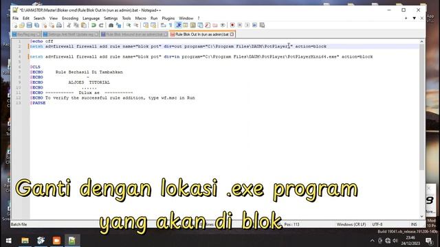 Windows Firewall - Edit Rule dengan batch / cmd смотреть онлайн