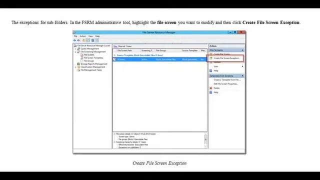 File Server Resource Manager Configuration on Server 2012 смотреть онлайн