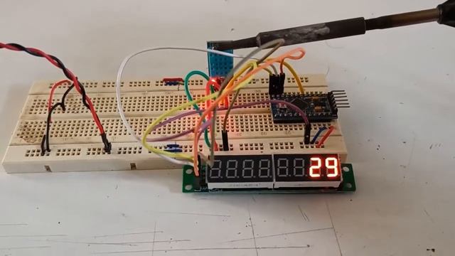 Room temperature display using Arduino pro mini ( DEMO ) смотреть онлайн