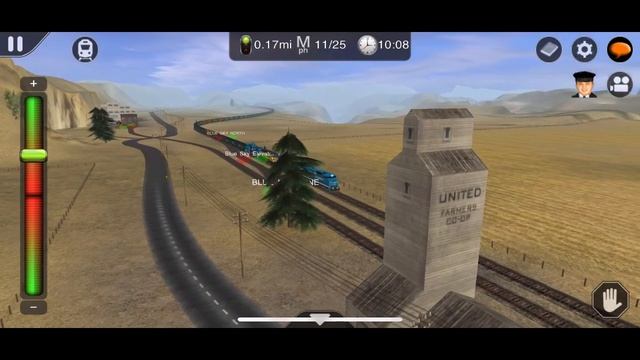 Long coal train on mobile Train Simulator 2 game смотреть онлайн