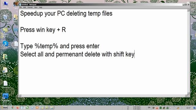 Speedup Windows PC Deleting temp files смотреть онлайн