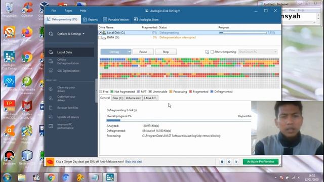 Perawatan Hardisk Dengan Aplikasi Auslogics Disk Defrag смотреть онлайн