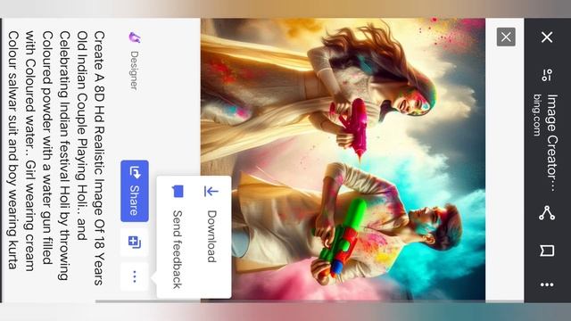 HOW TO CREATE " HOLI SPECIAL 3D AI IMAGE WITH USERNAME " BING IMAGE CREATOR TUTORIAL HINDI 📲 смотреть онлайн