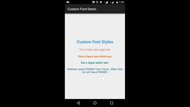 Android Custom Fonts Demo смотреть онлайн