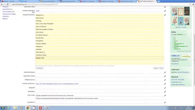 CamStudio LibraryThing Data Entry Screencast Test 40fps 6.09MB 4082kbps Bitrate смотреть онлайн