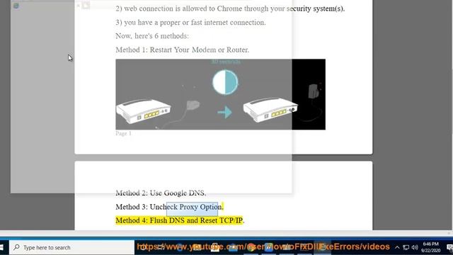 Fix ERR_NETWORK_CHANGED error in Google Chrome on Windows 10 смотреть онлайн