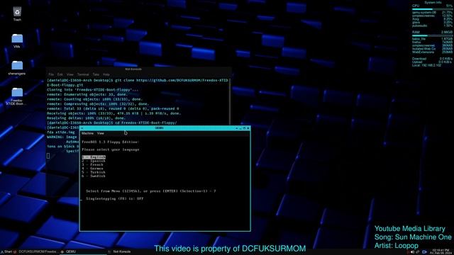FreeDOS XTIDE Boot Floppy QEMU Demo and Tutorial смотреть онлайн