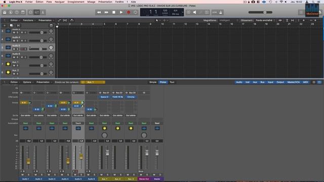 LOGIC PRO 10.4.2 - NOUVELLES FONCTIONS PARTIE 1 - ENVOIS SUR LES CURSEURS смотреть онлайн