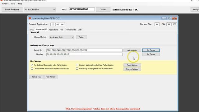 Desfire ISO Commands Using ACR122u Reader - 4 смотреть онлайн